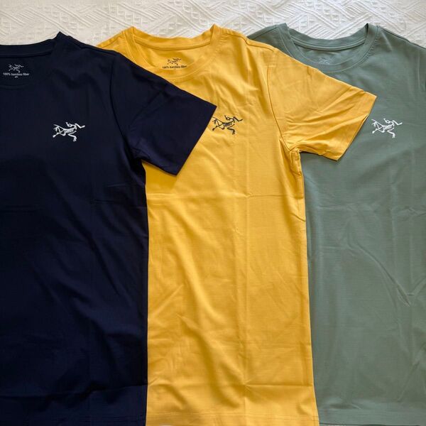 アークテリクス Tシャツ 3点セット サイズS ブラック、イエロー、ライトグリーン