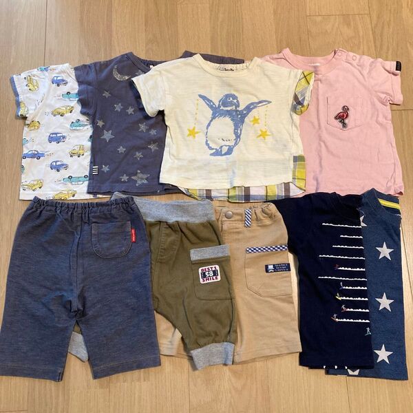 80センチ 男の子 半袖 半ズボン ハーフパンツ Tシャツ キッズ