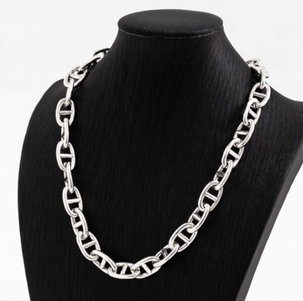 シルバー925 アンカーチェーン シューヌダンクル ネックレス 【刻印あり】