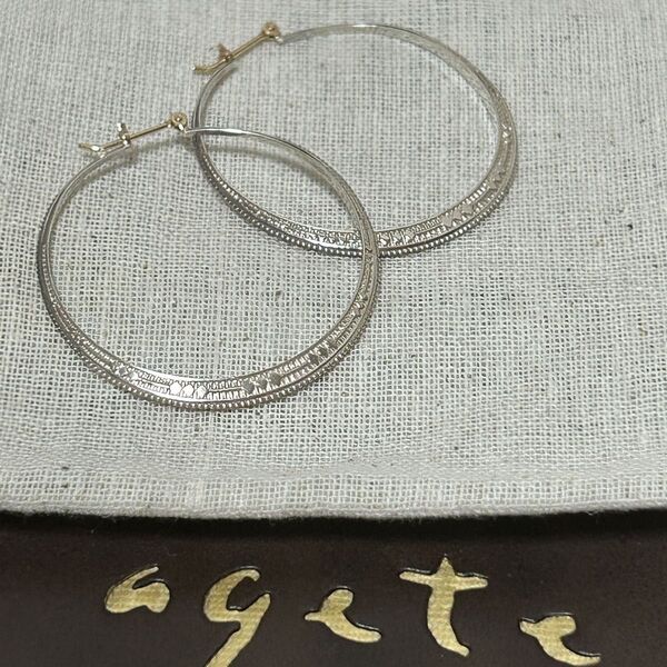 アガット agete K10/SV ピアス