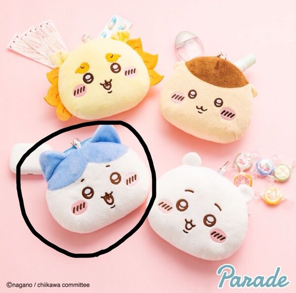 新品未使用 ちいかわ ぬいぐるみ パスケースポーチ ハチワレ
