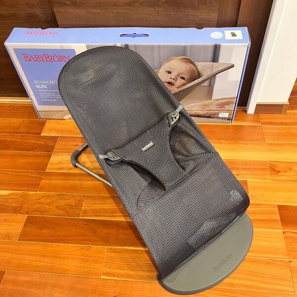 ベビービョルン バウンサー メッシュ アンスラサイト【箱付き美品】 BABYBJORN