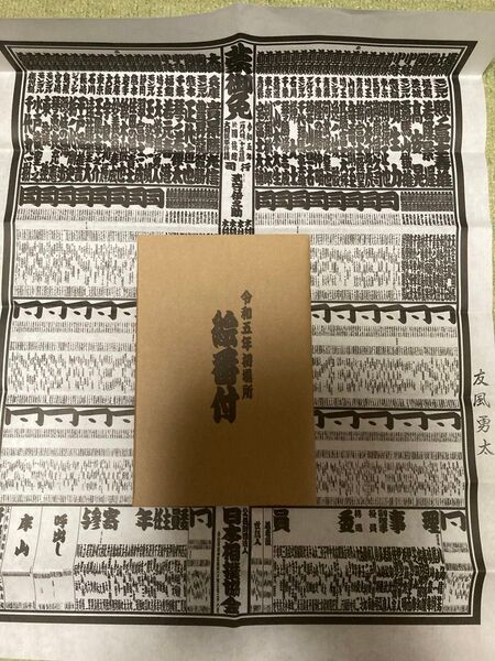 大相撲 令和五年 初場所 絵番付 番付表