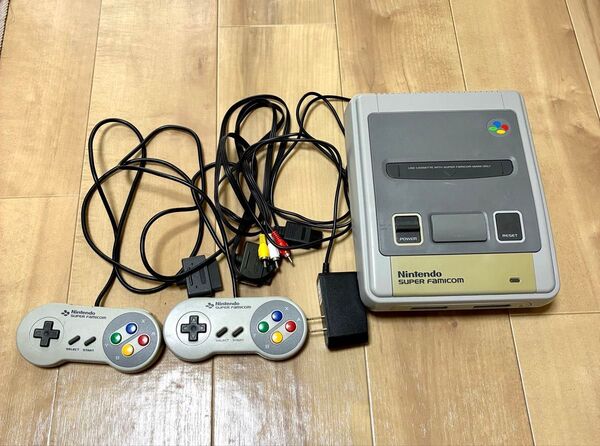 ジャンク スーパーファミコン 本体 コントローラー ケーブル セット