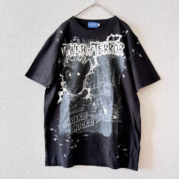 ディズニーリゾート タワーオブテラー Tシャツ 半袖 ブラック M ディズニー