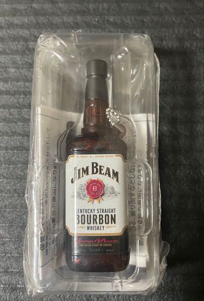 キーホルダー ウィスキー バーボン ジムビーム かわいい レア JIM BEAM ボトル型 ボトル レトロ マニア 新品