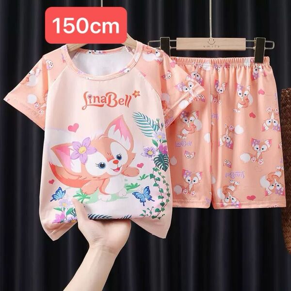 夏物 女の子パジャマ 150cm 部屋着 半袖ズボンセット