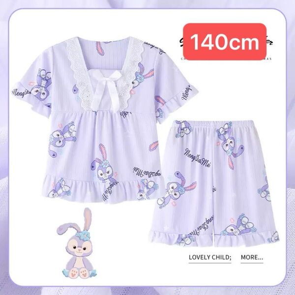 夏物 女の子パジャマ 140cm 部屋着 上下セット