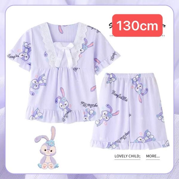 夏物 女の子パジャマ 130cm 上下セット 部屋着