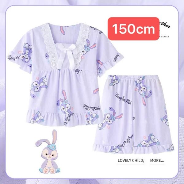 夏物 女の子パジャマ 150cm 上下セット 部屋着 半袖