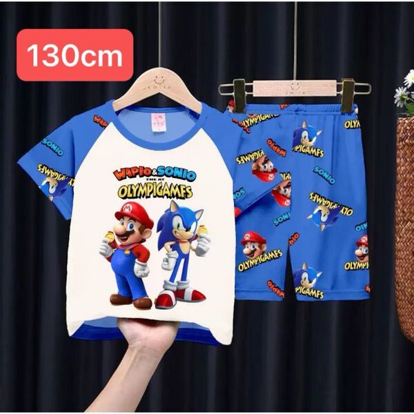 夏物 男の子パジャマ 130cm 半袖Tシャツ 半袖半ズボン
