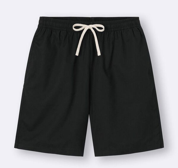 新品 GU コットンリラックスハーフパンツ XL ブラック