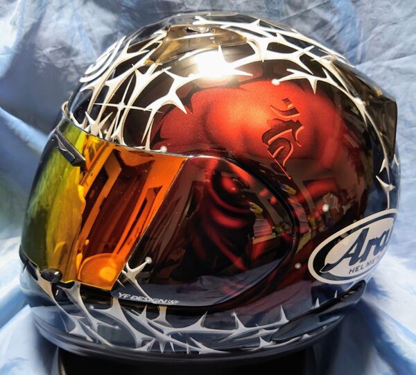 Arai Profile シニスターレッド 59/60cm 年式不明 ミラーシールド
