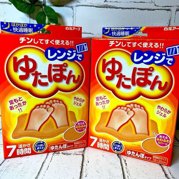 レンジでゆたぽん 妊活 2個セット 温活 節電 節約 ゆたんぽ 繰り返し 白元アース あったか 湯たんぽ