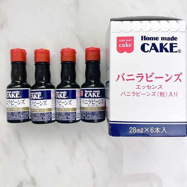 新品未使用 ホームメイド バニラ ビーンズ (粒入り) エッセンス 28ml × 4本 バニラ オイル フレーバー アロマ