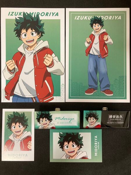 ヒロアカ 僕のヒーローアカデミア 東京タワー RED ポストカード ネームバッジ イラストカード 緑谷出久 デク