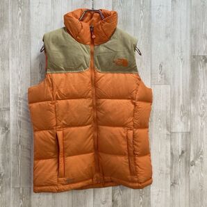 【海外限定】ノースフェイス 700フィル オレンジ レディース80/S