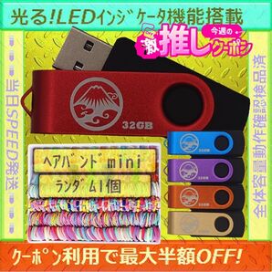 +ヘアバンド1個(お得)+新品 USBメモリ32GB×5個《№32-13》