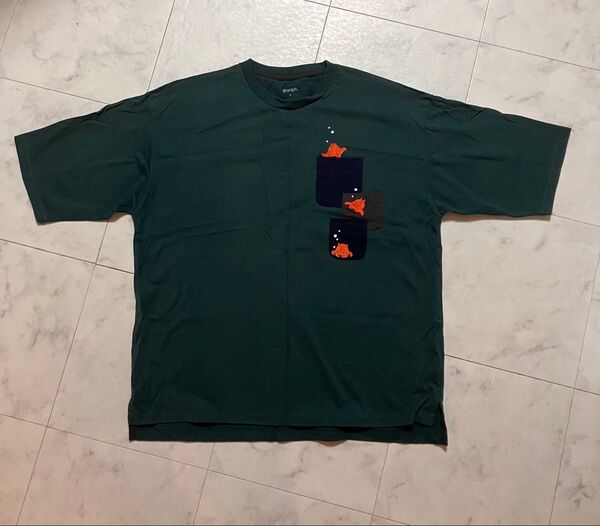 グラニフ graniph 刺繍Tシャツ M ポケットTシャツ