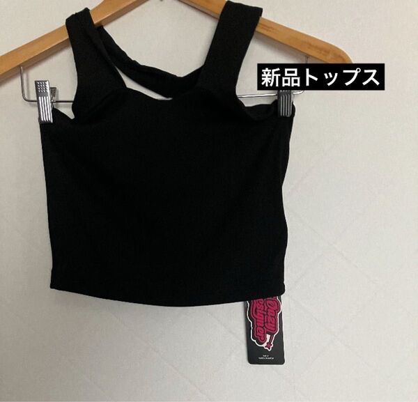 新品 dazy ホルターネックベアトップ セクシー シーイン Mサイズ ショート トップス 黒 夏 ウエス クロップド SHEIN