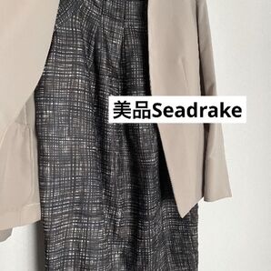 美品 Seadrake ワンピース シードレーク チュニック チェック Mサイズ ミニワンピ 上品 おしゃれ コーディネート
