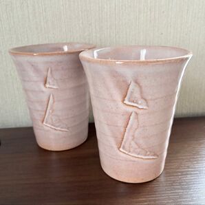 京都きらら坂 萩焼 うす桜 陶器 ペア ビアタンブラー マルチカップ