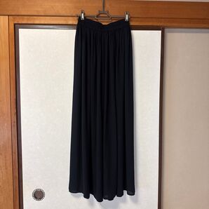 close.up黒 ワイドパンツ ゴムウエスト