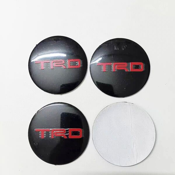 トヨタ TRDホイールセンターキャップシール ステッカー 4枚 黒赤