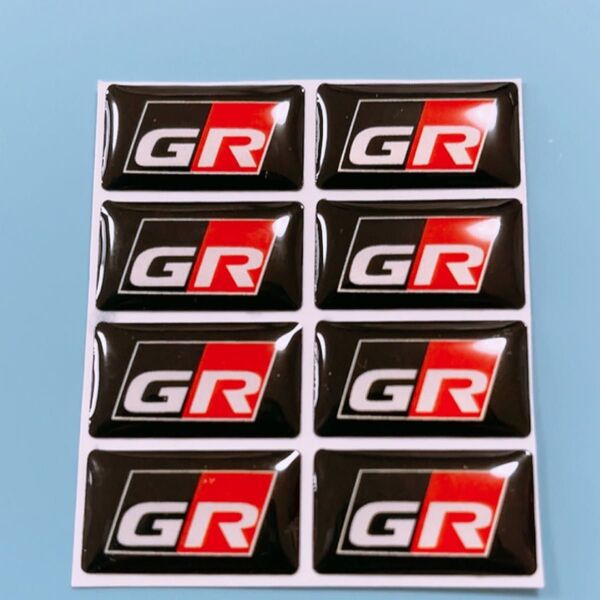 GRカズーレーシング ステッカー 3Dミニステッカー エンブレム 8枚セット Gazoo Racing