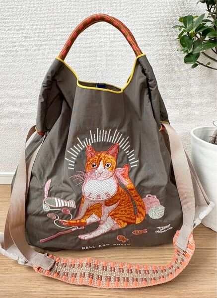 【刺繍 エコバッグ + 新作ストラップ付き】トートバッグサイズM