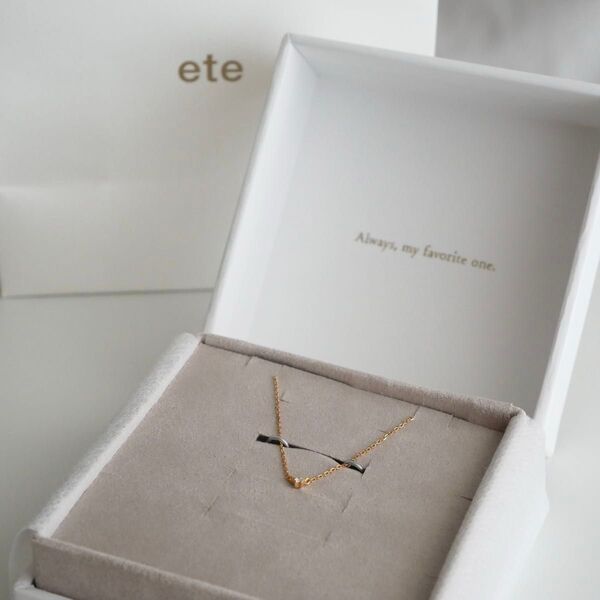 【ete】レイヤー ダイヤモンド ネックレス