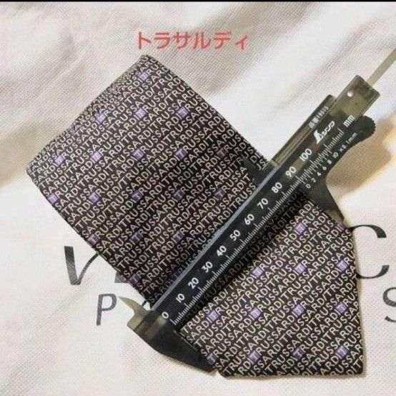 古着ネクタイ トラサルディ 文字ロゴ 紳士 ファション