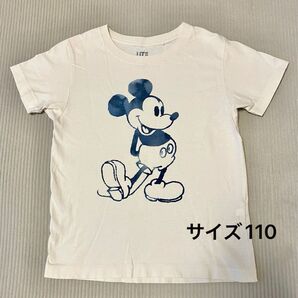 ユニクロ ミッキーマウス 半袖Tシャツ 110 白