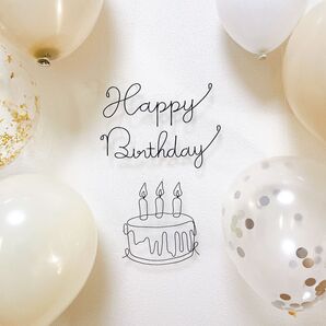 誕生日 ワイヤークラフト ハーフバースデー 風船 飾り付け 記念日 HappyBirthday