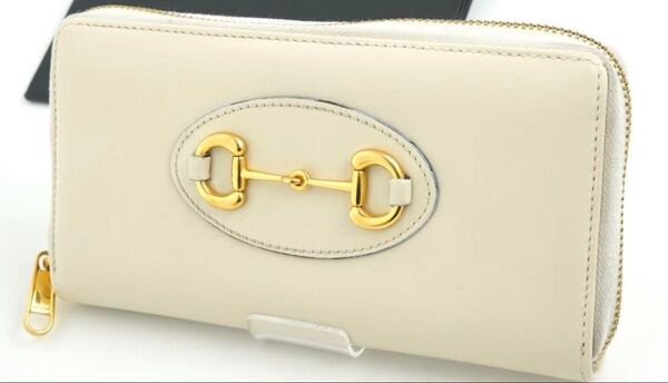 未使用に近い GUCCI 長財布 ホースビット ラウンドファスナー GG グッチ