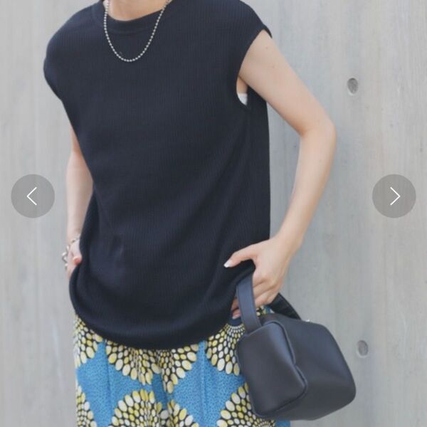 CIAOPANIC TYPY チャオパニックティピー 2WAYさらさらワッフルノースリーブTシャツ ブラック