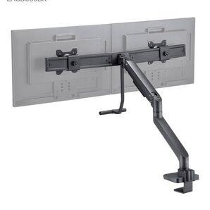 サンワダイレクト モニターアーム デュアル 3関節アーム 32インチ対応 耐荷重9㎏ ブラック 100-LACD005BK