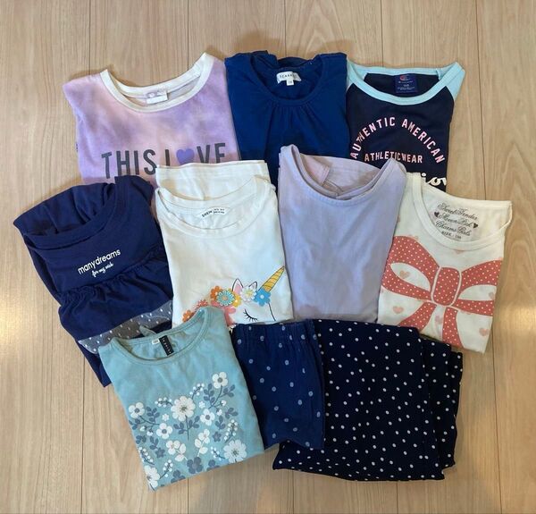 女の子まとめ売り 半袖Tシャツ ワンピース 130 10点 夏服 公園用