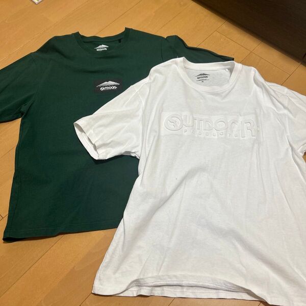 アウトドア outdoor Tシャツ 半袖 XL ロゴ カットソー