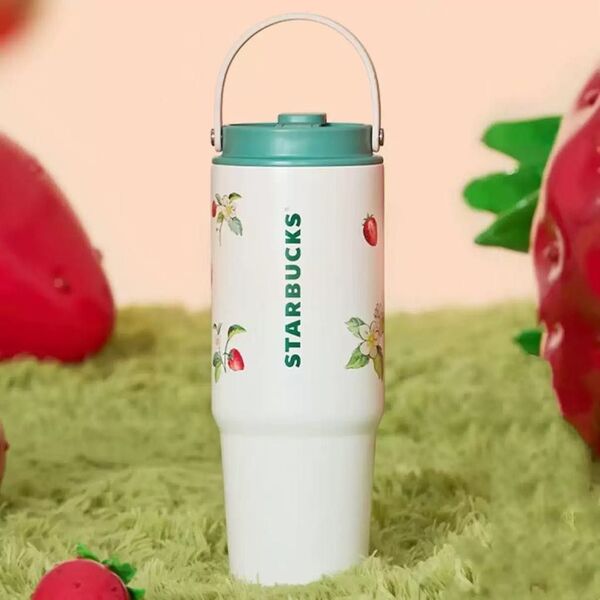 海外限定 中国 スターバックス ステンレスタンブラー いちご 2way strawberry 820ml