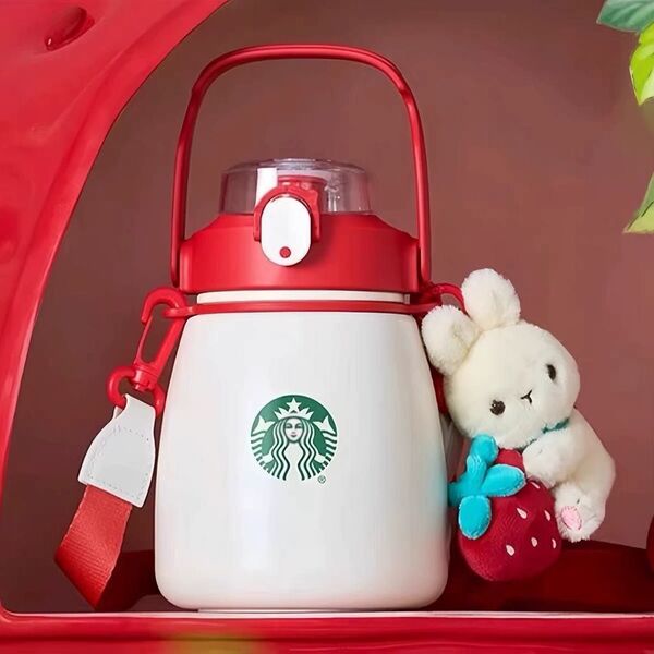 海外限定 スターバックス いちご うさぎ ステンレスタンブラー 大容量 1000ml