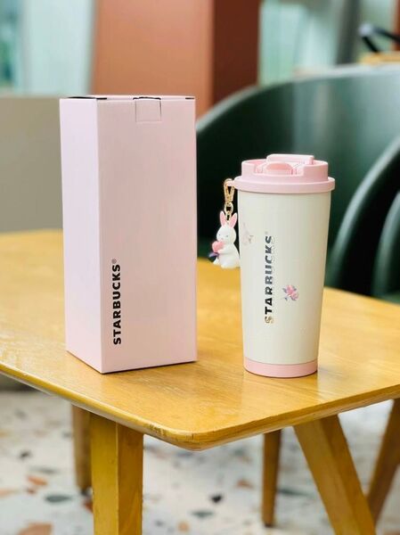 海外限定 中国限定 スターバックス アフタヌーンティー ベアリスタ ステンレスタンブラー チャームつき480ml