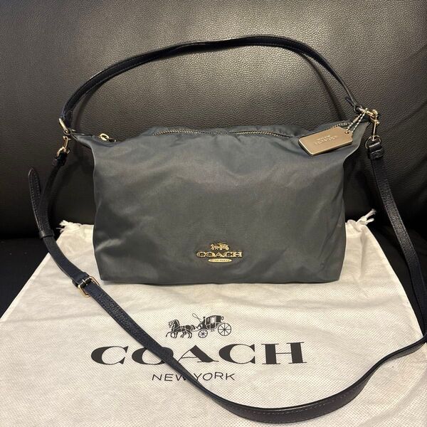 COACH ショルダーバッグ ワンショルダー 2WAY ナイロン素材 2way グレー 保存袋付き