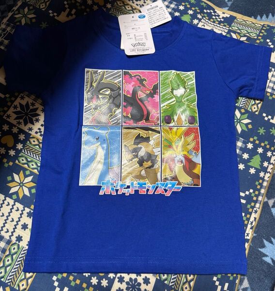 新品タグ付き 匿名配送 ポケモン 伝説のポケモン Tシャツ 110センチ ブルー 半袖