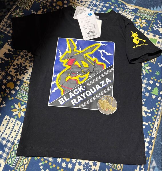 新品タグ付き 匿名配送 ポケモン 黒いレックウザ 110センチ Tシャツ 半袖