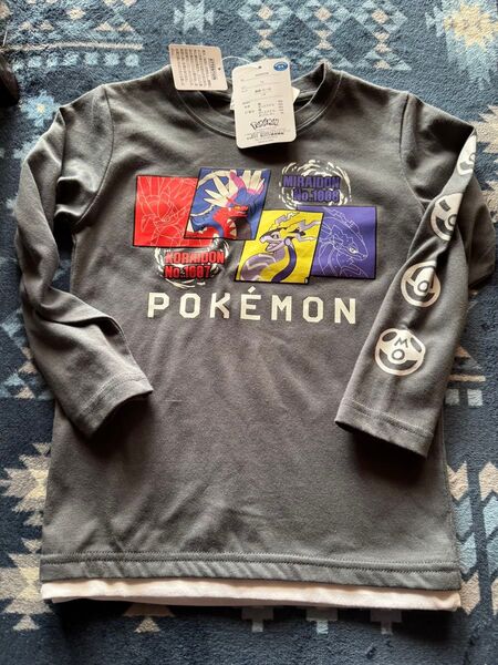 新品タグ付き 匿名配送 ポケモン コライドン ミライドン ロンT 重ね着風 110センチ 長袖Tシャツ トップス キッズ