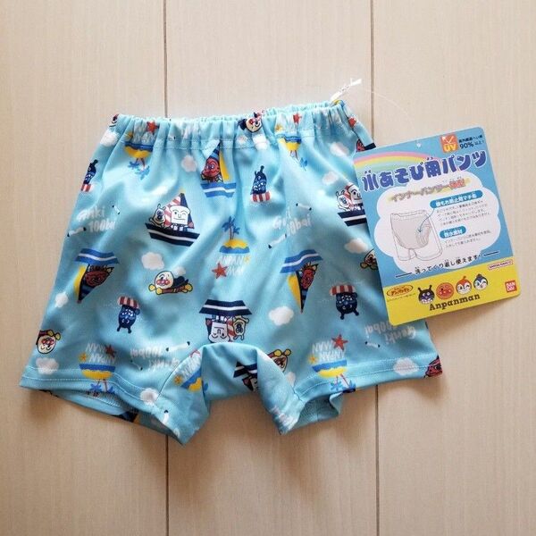 新品☆アンパンマンの水遊び用パンツ♪サイズ 80 水着 海水パンツ バイキンマン