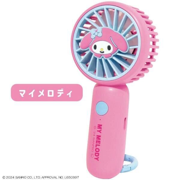 【新品】 サンリオ カラビナ付きminiファン ハンディファン マイメロディ
