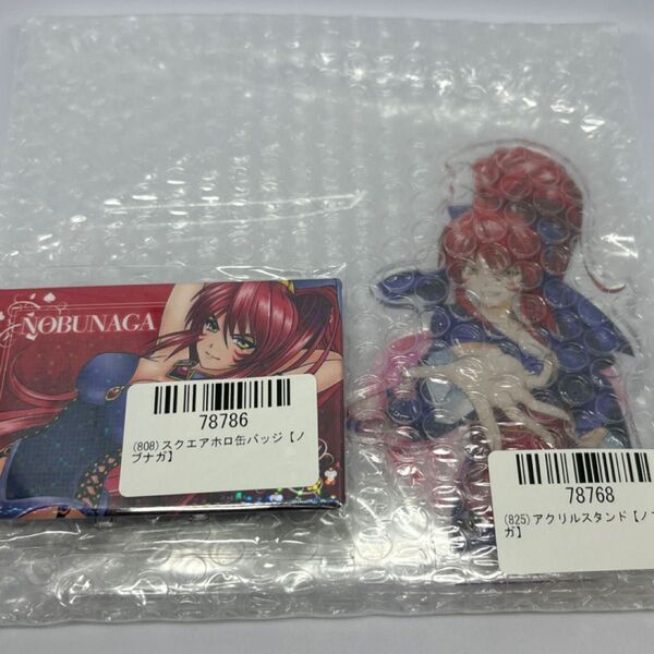 戦国乙女 ぱちくじ ノブナガ 缶バッジ アクリルスタンド 2点セット