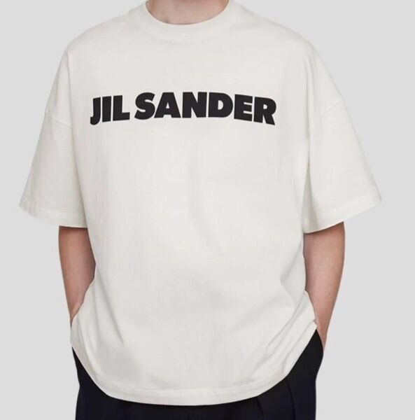 ()JIL SANDER ジルサンダーロゴ 男女兼用 ホワイトTシャツ 半袖